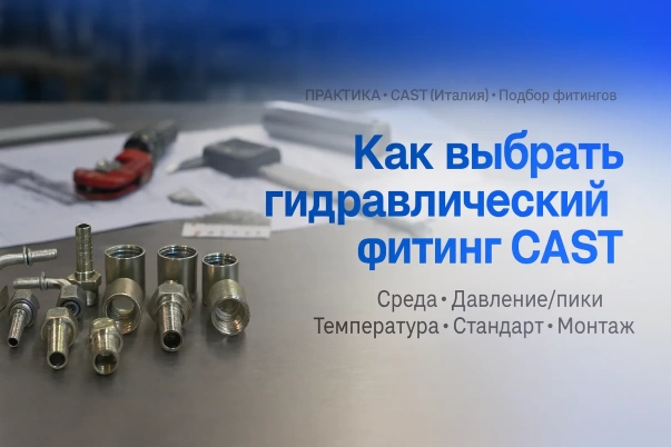 Как выбрать гидравлический фитинг CAST: пошаговый алгоритм для инженера