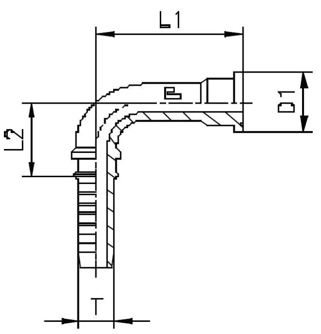 Фитинг фланцевый SFL 3000psi 90° DN20 3/4"