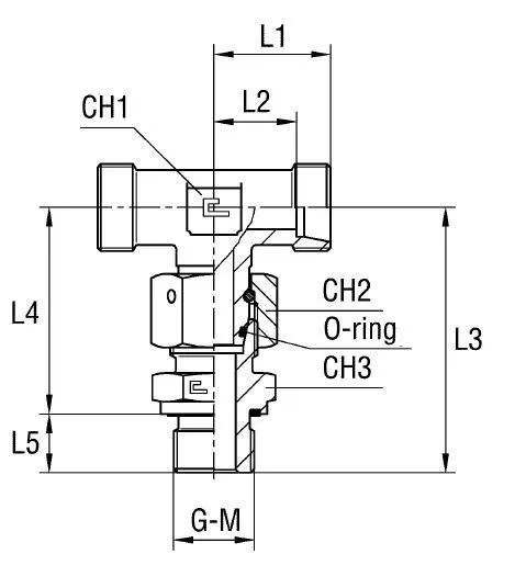 Ввертной тройник DS16 BSP 1/2" тип E (корпус)